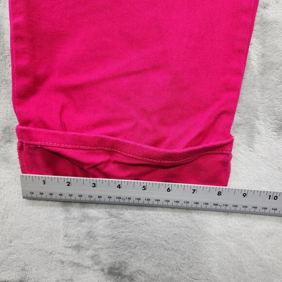 Gloria Vanderbilt Jeans Womens 12 Pink Amanda High Rise Cuffed Capri Stretch - Picture 14 of 15